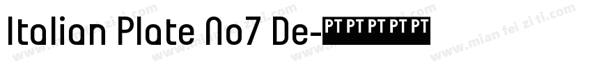 Italian Plate No7 De字体转换